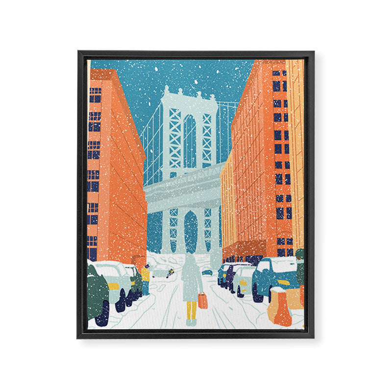 Manhattan Bridge, Brooklyn, NYC Framed Canvas Print Gallery Image 6