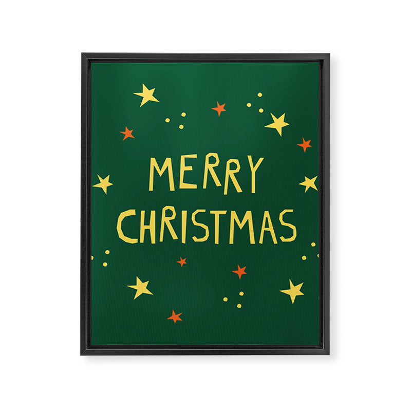 Merry Christmas hand lettering Framed Canvas Print Gallery Image 8