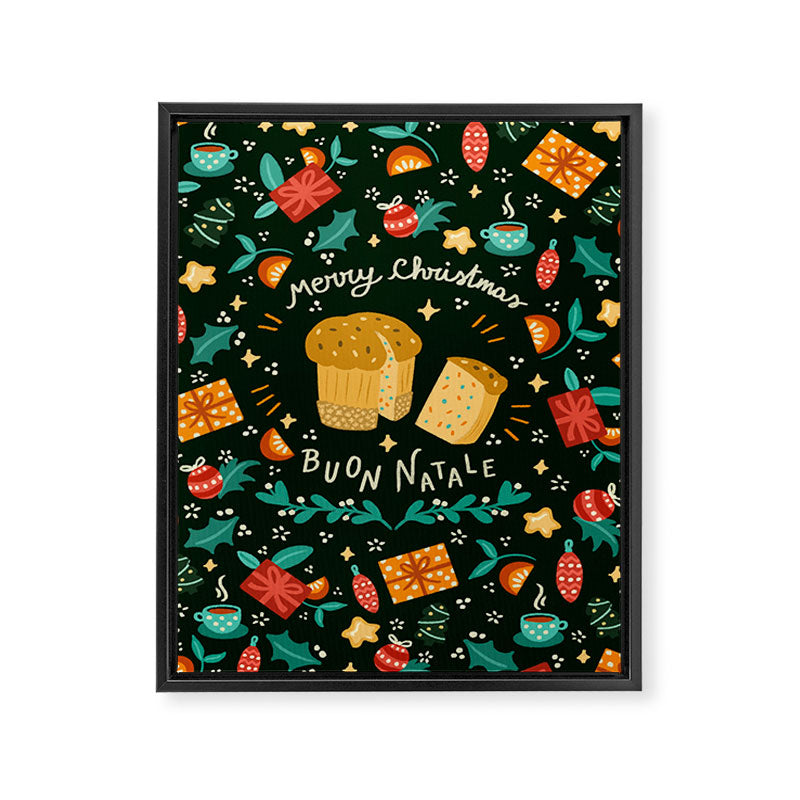 Merry Christmas panettone  Framed Canvas Print Gallery Image 8