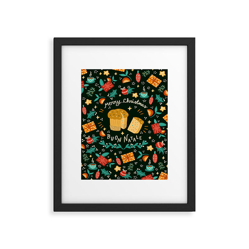Merry Christmas panettone  Framed Art Print Gallery Image 6