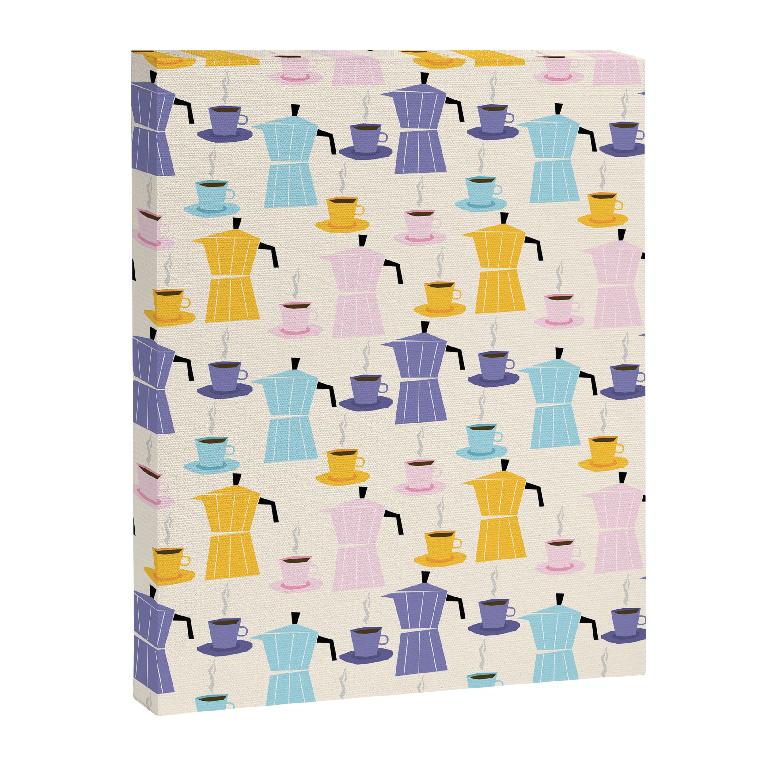 Moka coffee pattern Canvas Print Gallery Image 8