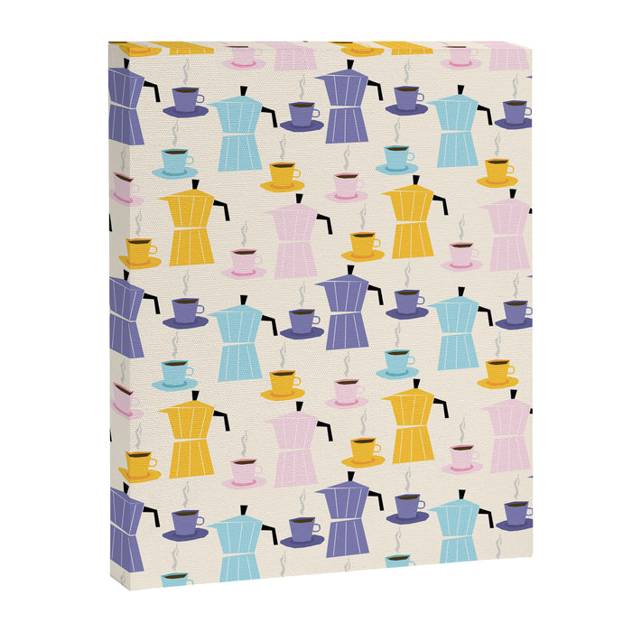 Moka coffee pattern Canvas Print Gallery Image 1