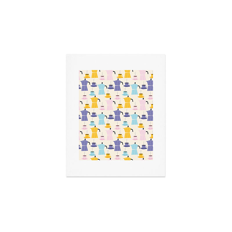 Moka coffee pattern Art Print Gallery Image 1