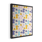 Moka coffee pattern Framed Canvas Print Gallery Image 2