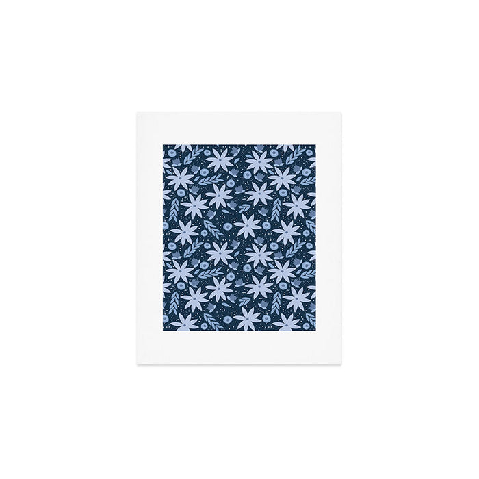 Monochromatic winter flowers Art Print Gallery Image 1
