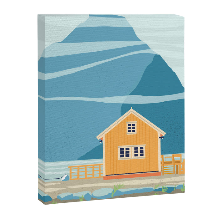 Norway, tiny house on an island Canvas Print Gallery Image 1