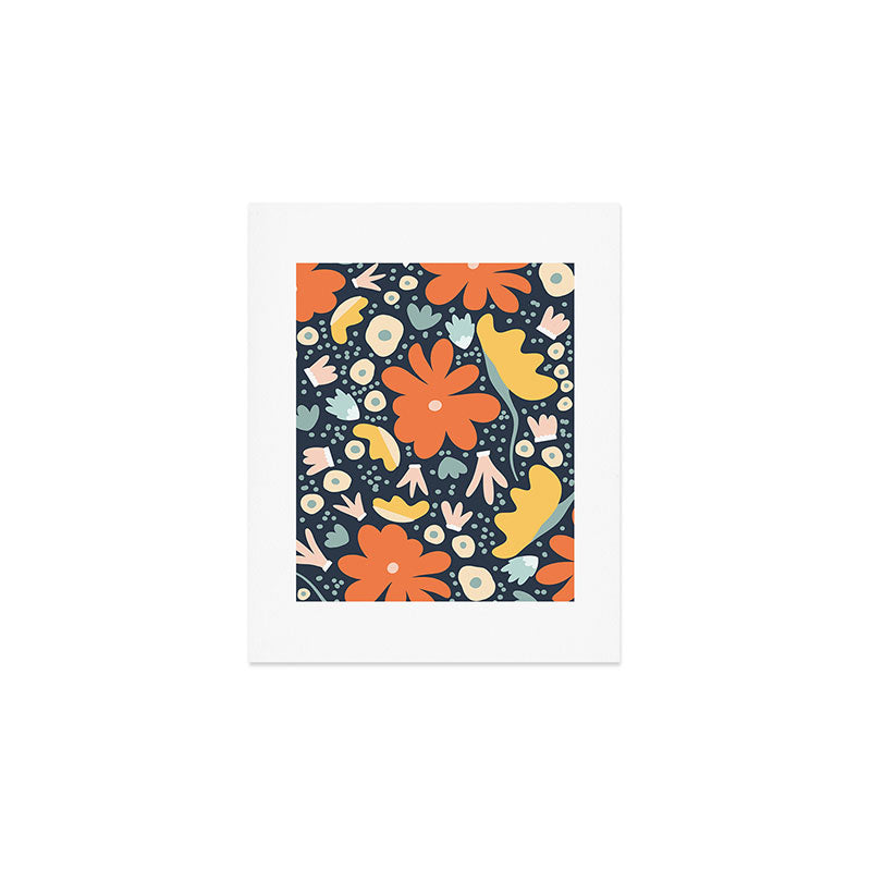Orange flowers Art Print Gallery Image 1