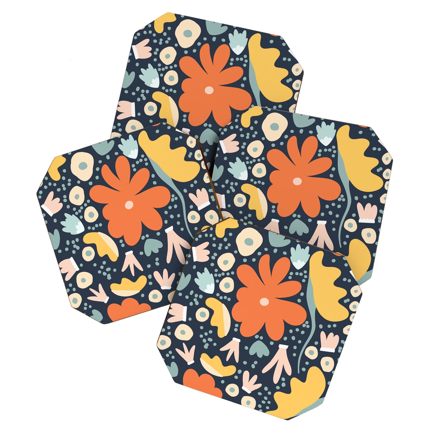 Orange flowers Coaster Gallery Image 1