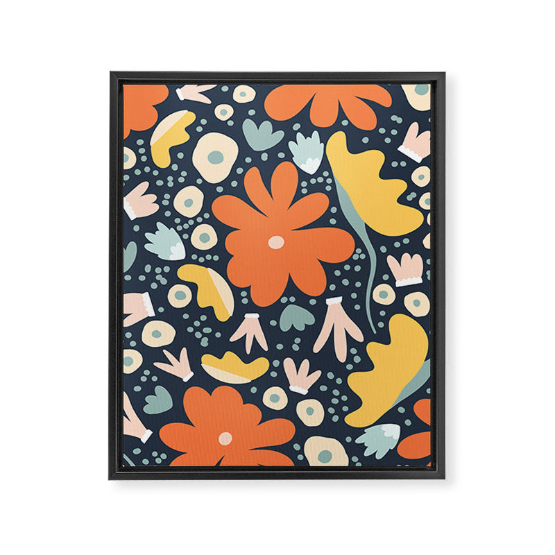 Orange flowers Framed Canvas Print Gallery Image 6