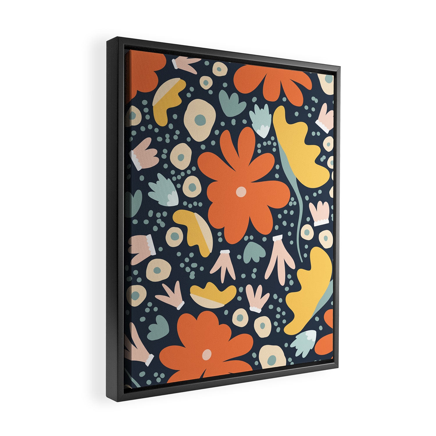 Orange flowers Framed Canvas Print Gallery Image 2