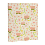 Peach pink flowers pattern Canvas Print Gallery Image 8