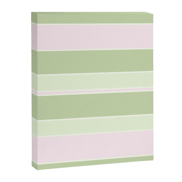Pink and green stripes Canvas Print Gallery Image 1