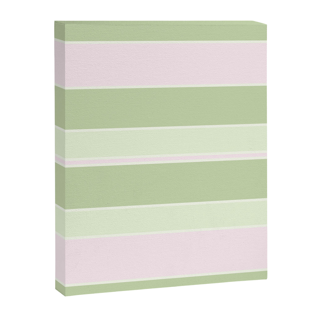 Pink and green stripes Canvas Print Gallery Image 8