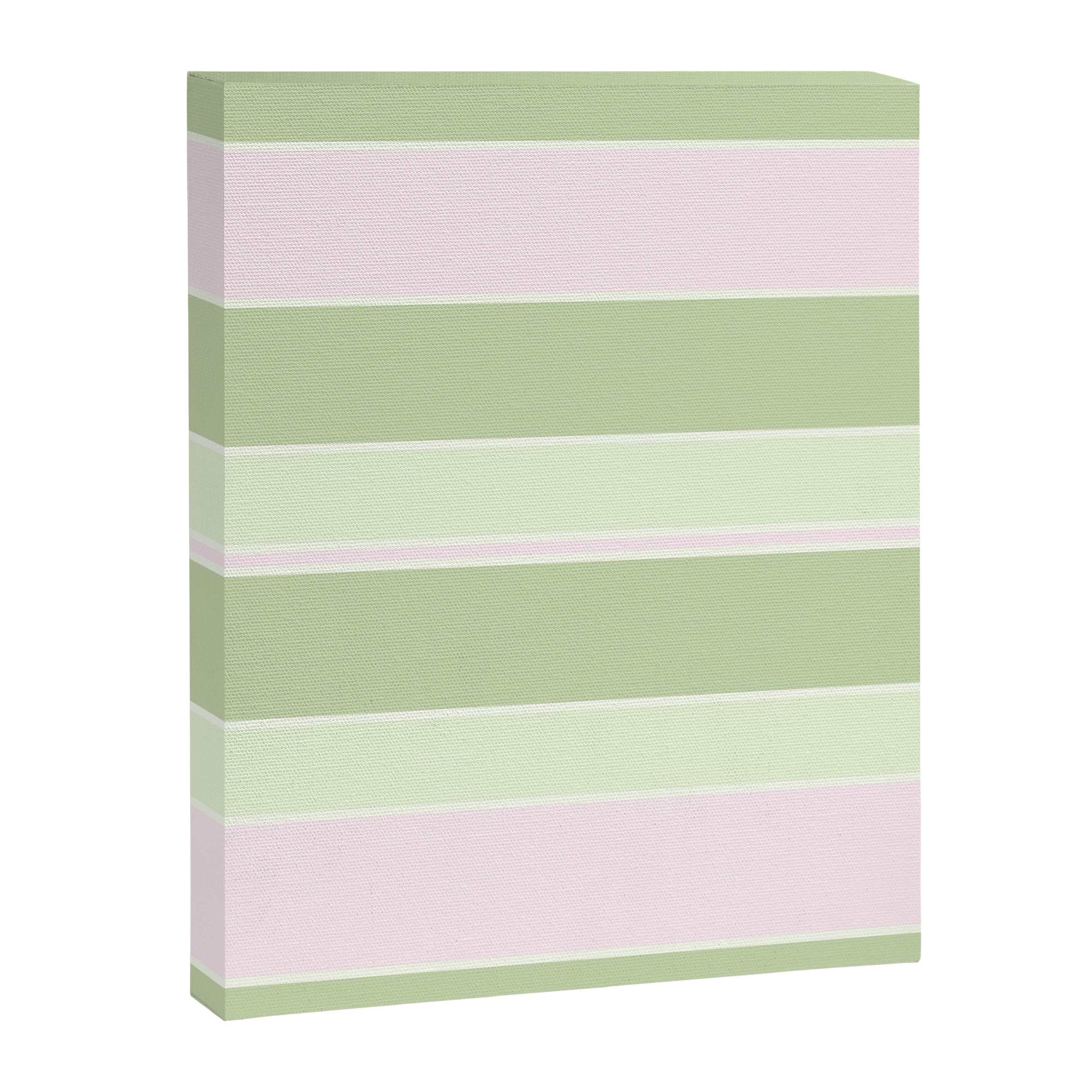Pink and green stripes Canvas Print Gallery Image 8