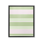 Pink and green stripes Framed Canvas Print Gallery Image 8