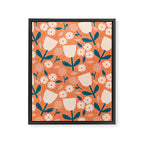 Pink and orange flowers Framed Canvas Print Gallery Image 8
