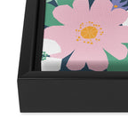 Pink and violet florals Framed Canvas Print Gallery Image 3