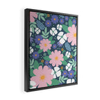 Pink and violet florals Framed Canvas Print Gallery Image 2