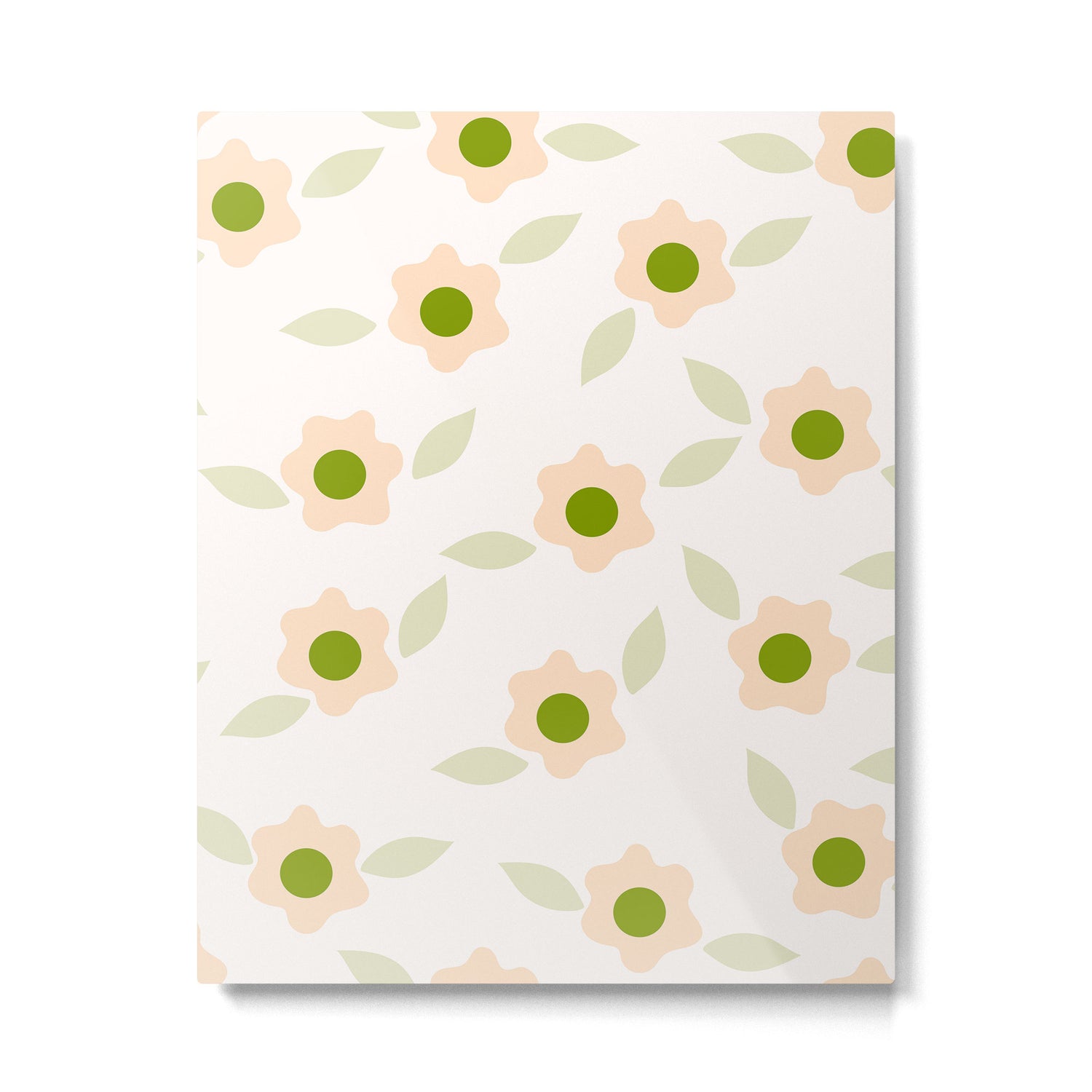 Pink daisy flower pattern Metal Print Gallery Image 6
