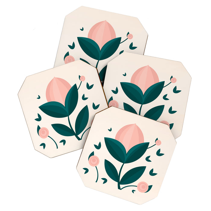 Pink flower Coaster Gallery Image 1