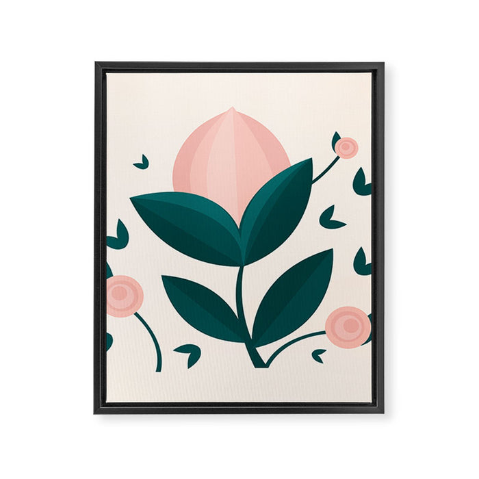 Pink flower Framed Canvas Print Gallery Image 1