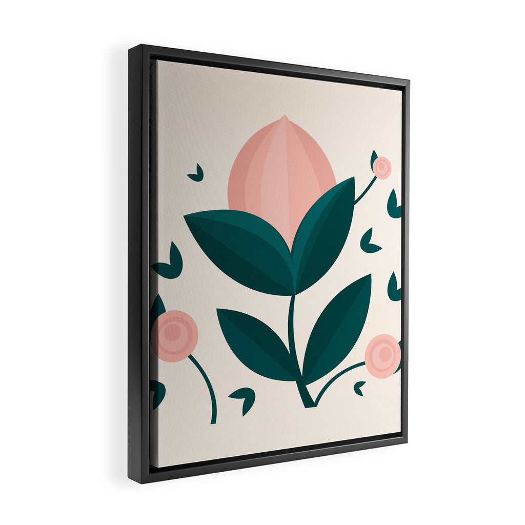 Pink flower Framed Canvas Print Gallery Image 2