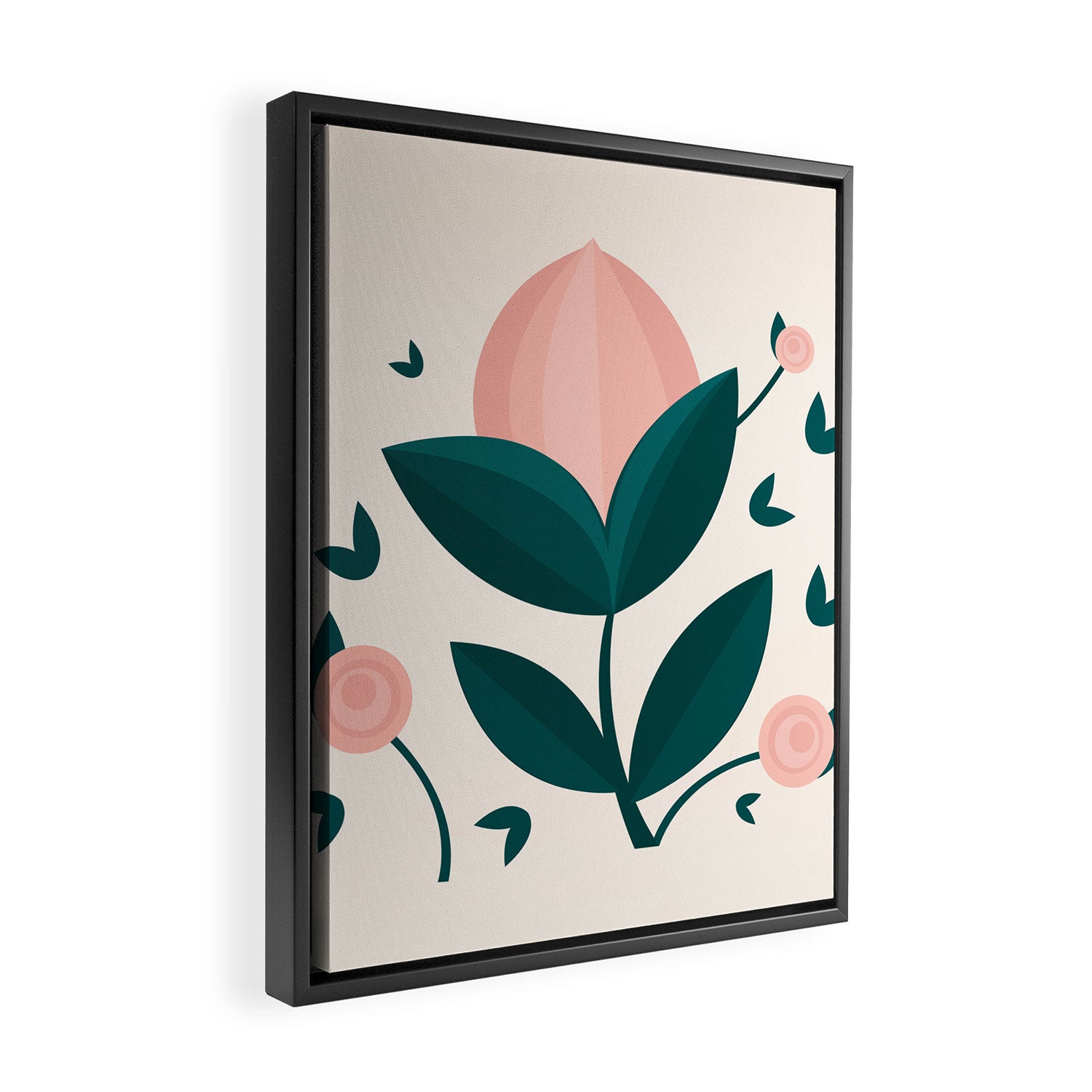 Pink flower Framed Canvas Print Gallery Image 2