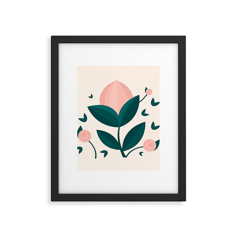 Pink flower Framed Art Print Gallery Image 6