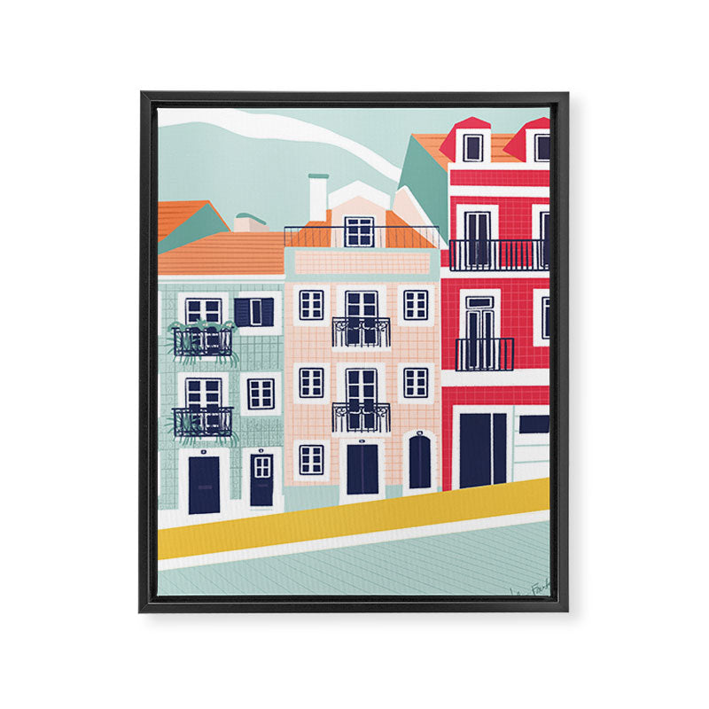 Portugal Houses Framed Canvas Print Gallery Image 6