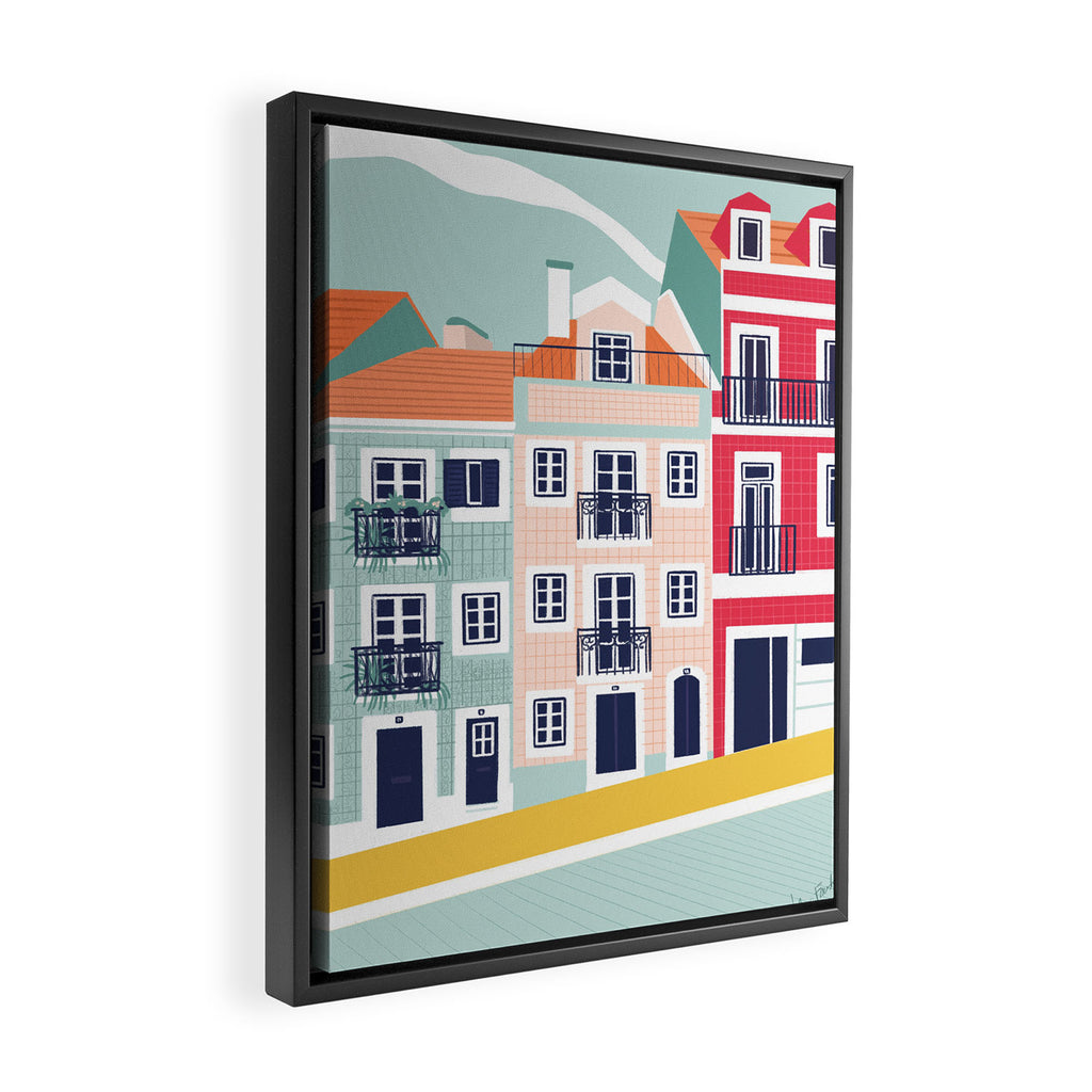 Portugal Houses Framed Canvas Print Gallery Image 2