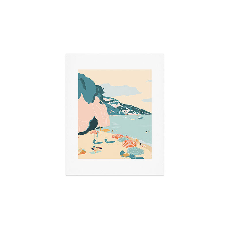 Positano Beach, Italy Art Print Gallery Image 1