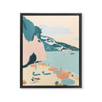 Positano Beach, Italy Framed Canvas Print Gallery Image 8