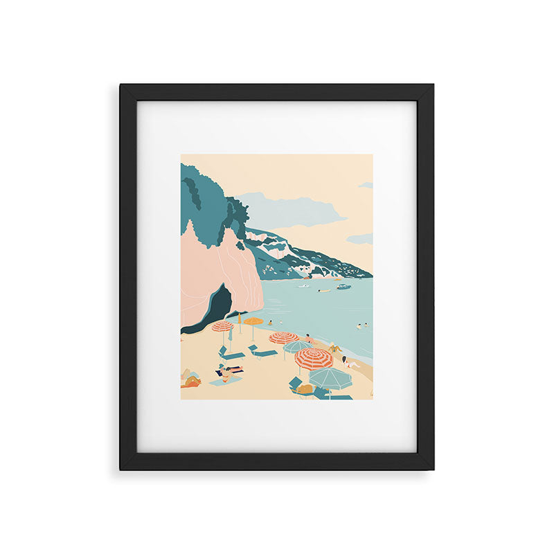Positano Beach, Italy Framed Art Print Gallery Image 6