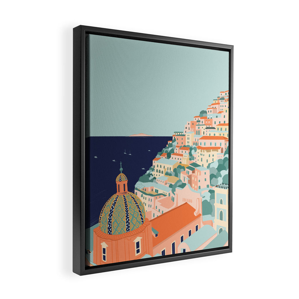 Positano, Italy Framed Canvas Print Gallery Image 2