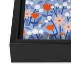 Red and blue spring flowers  Framed Canvas Print Gallery Image 3