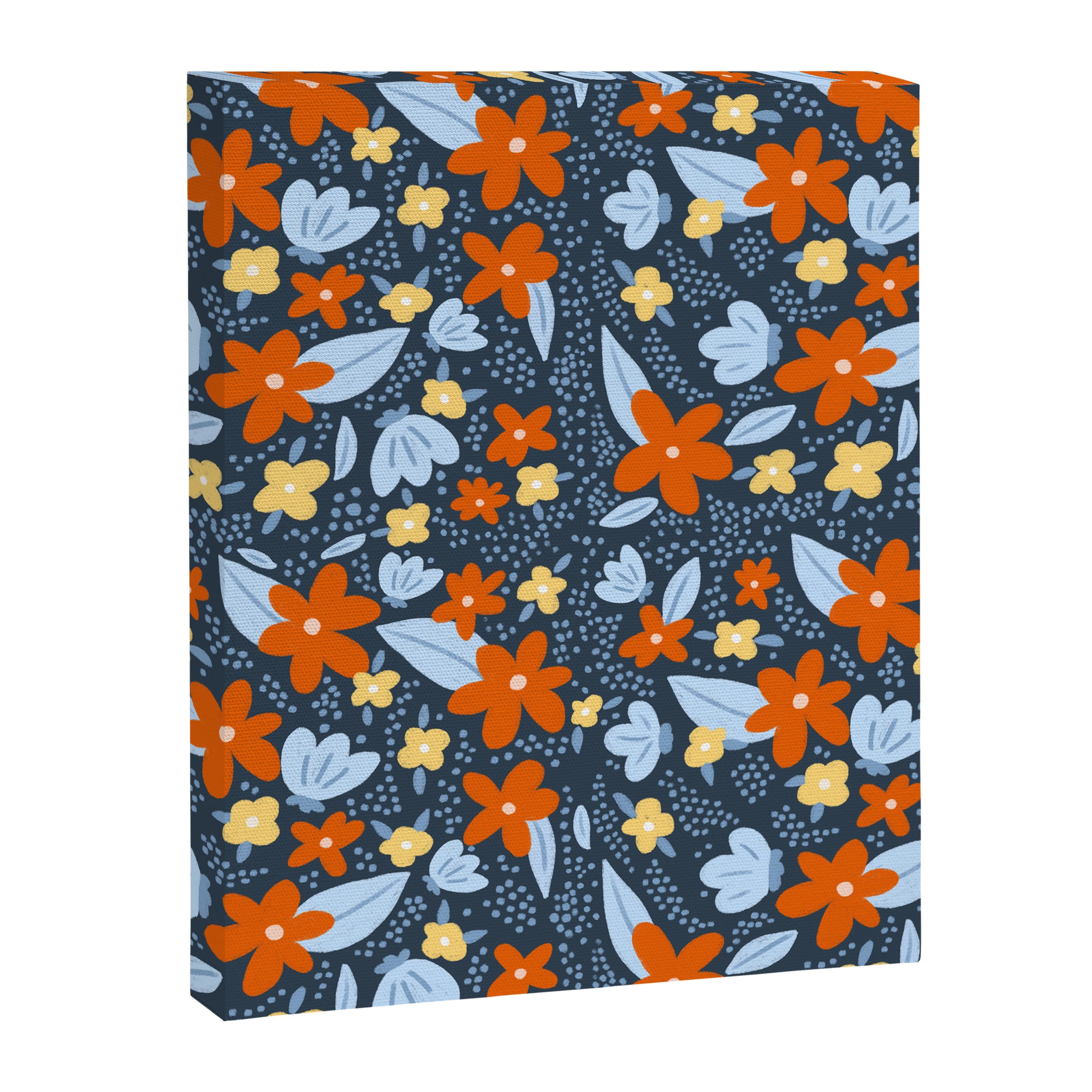 Red and yellow flowers pattern Canvas Print Gallery Image 8