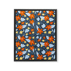 Red and yellow flowers pattern Framed Canvas Print Gallery Image 8