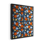 Red and yellow flowers pattern Framed Canvas Print Gallery Image 2
