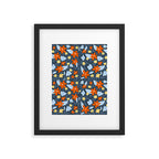 Red and yellow flowers pattern Framed Art Print Gallery Image 6