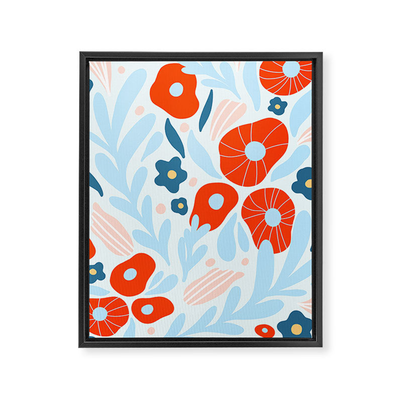 Red flowers Framed Canvas Print Gallery Image 6