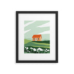Red Little House Framed Art Print Gallery Image 5