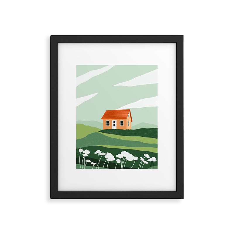 Red Little House Framed Art Print Gallery Image 5