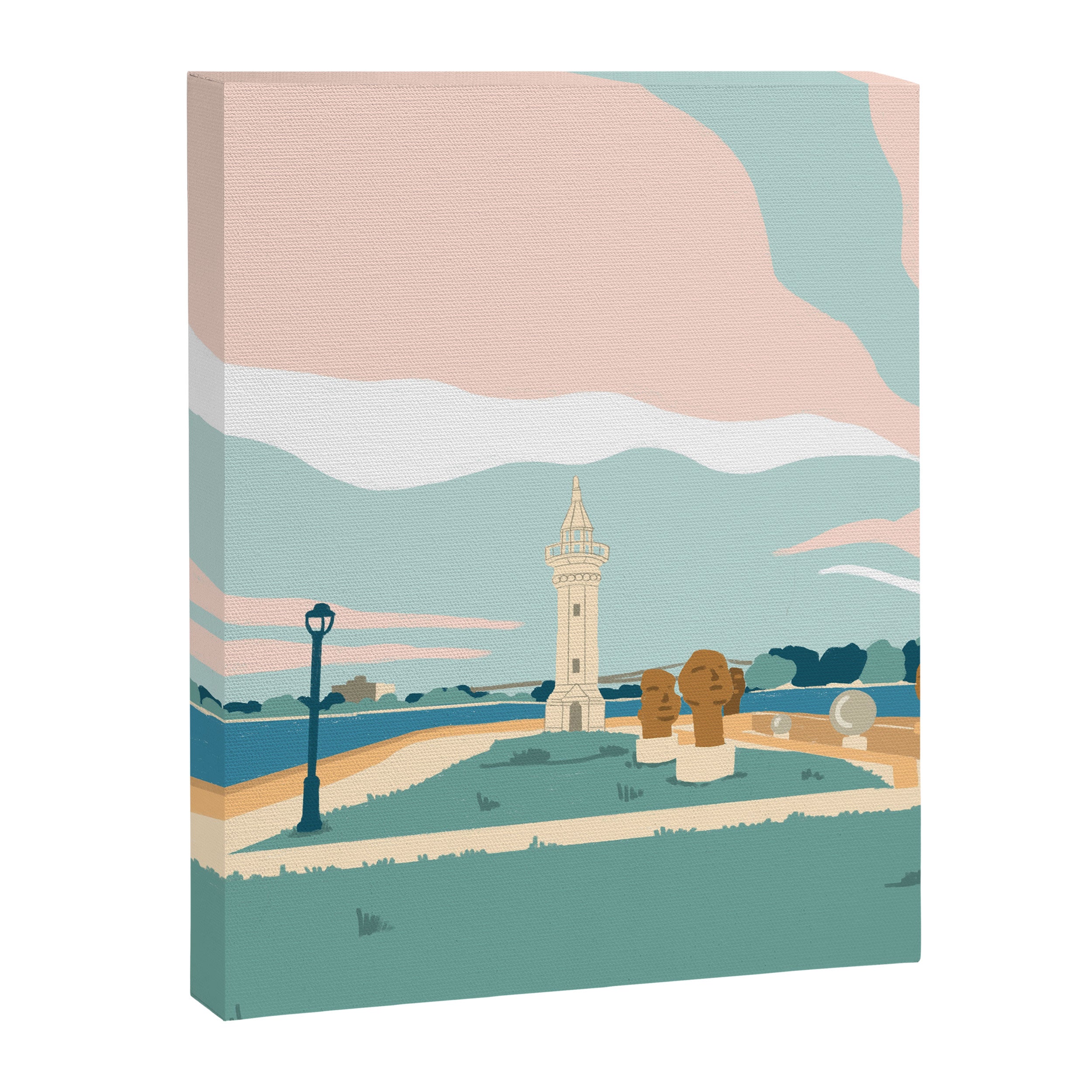 Roosevelt Island, the lighthouse, New York Canvas Print Gallery Image 6