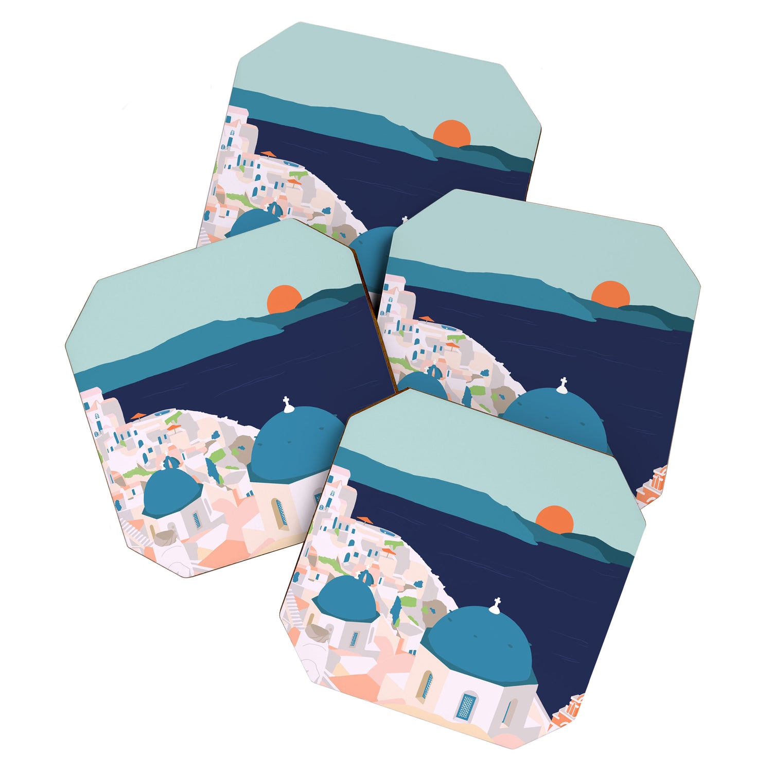 Santorini Greece Coaster Gallery Image 1