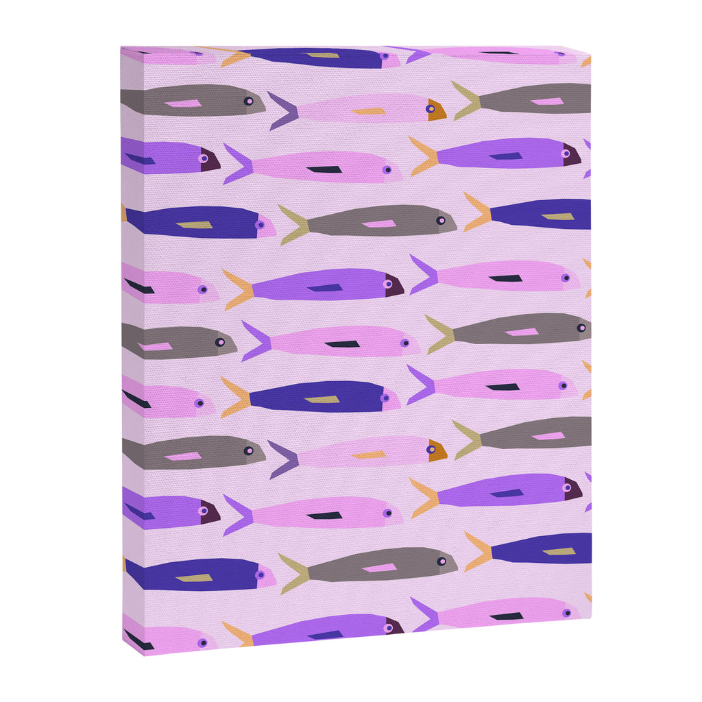 Sardines in pink and lavender Canvas Print Gallery Image 8