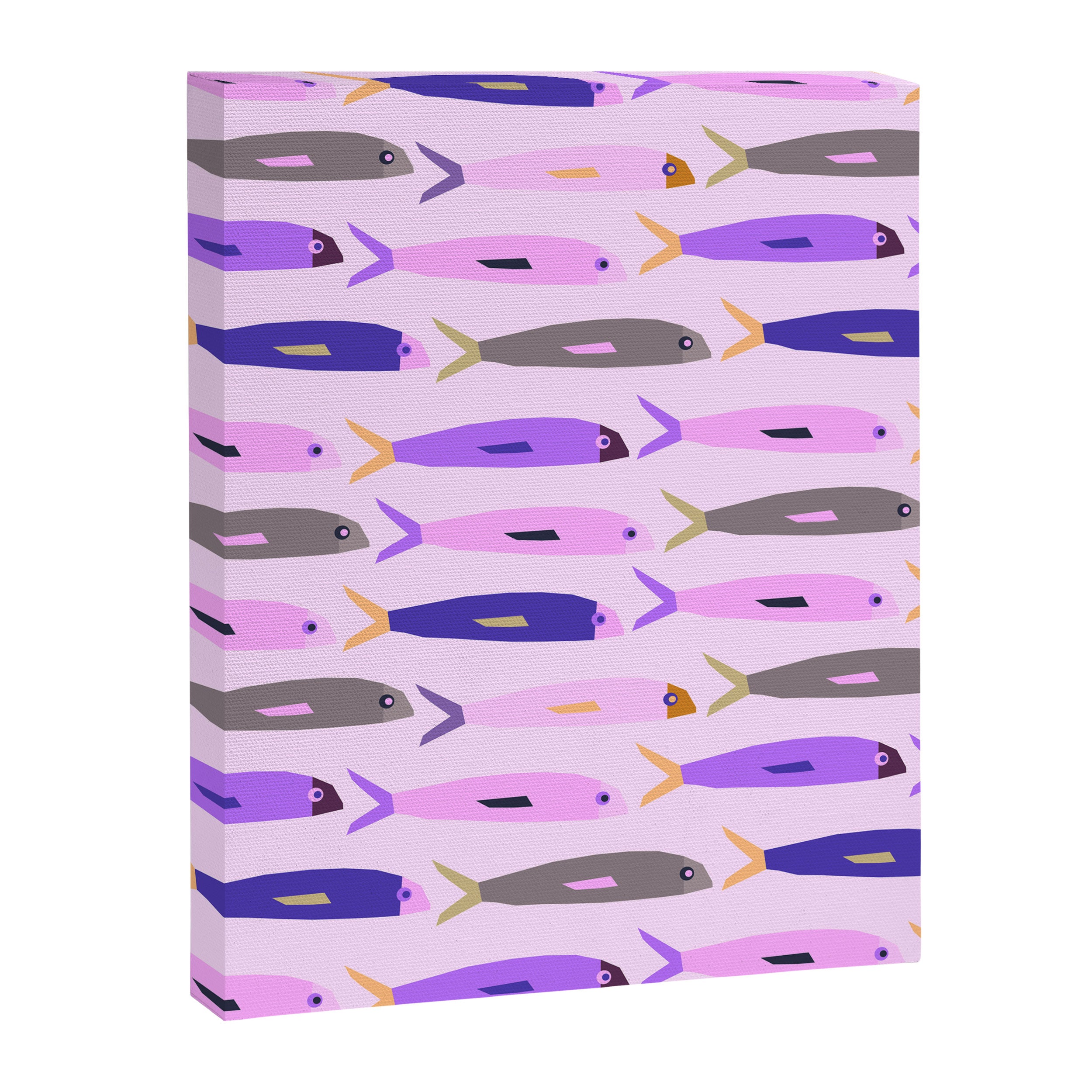 Sardines in pink and lavender Canvas Print Gallery Image 8