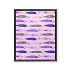 Sardines in pink and lavender Framed Canvas Print Gallery Image 8