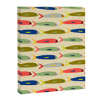 Sardines pattern in red green blue and gray Canvas Print Gallery Image 8