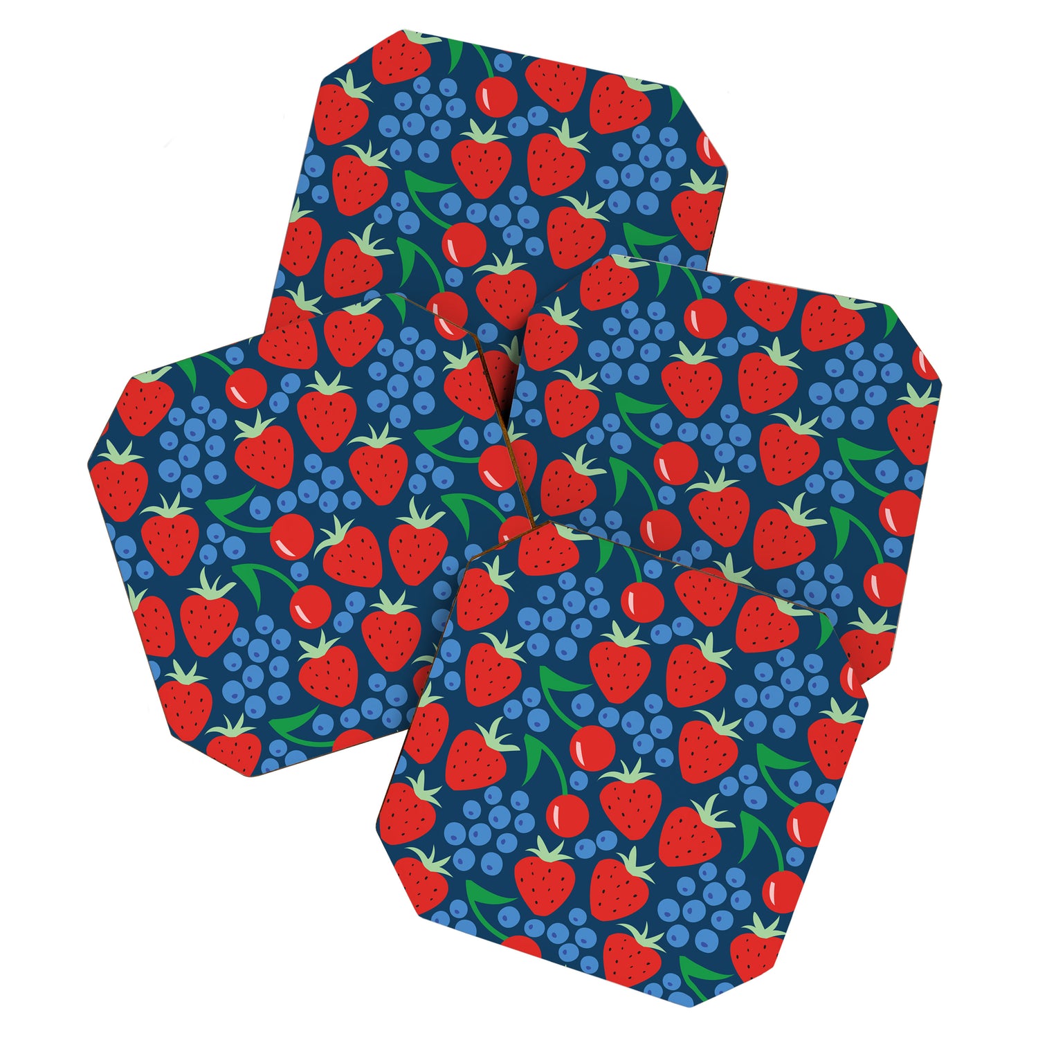 Strawberry pattern Coaster Gallery Image 1