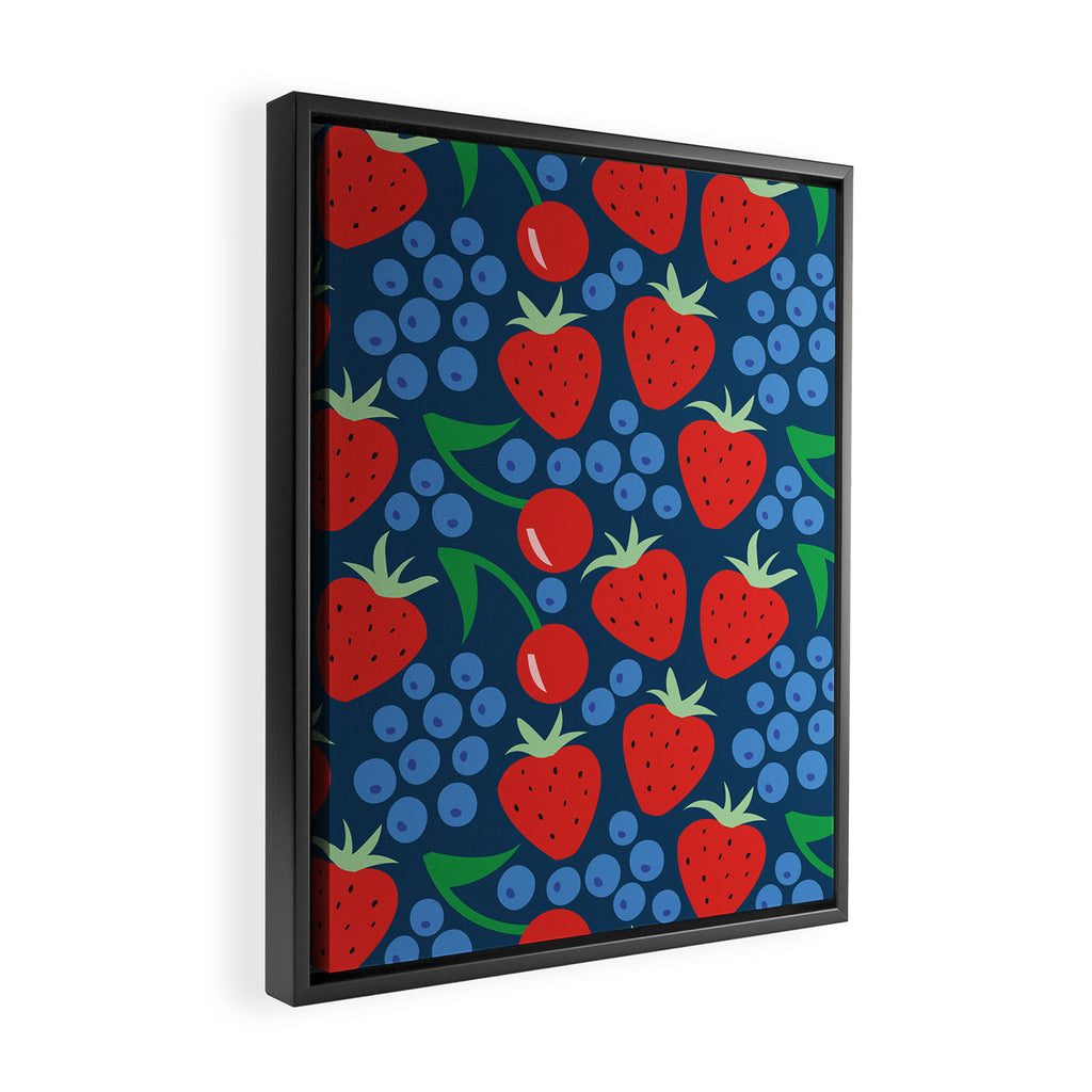 Strawberry pattern Framed Canvas Print Gallery Image 2